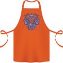Mandala Art Elephant Cotton Apron 100% Organic Orange