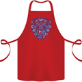 Mandala Art Elephant Cotton Apron 100% Organic Red