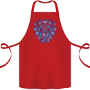Mandala Art Elephant Cotton Apron 100% Organic Red