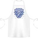 Mandala Art Elephant Cotton Apron 100% Organic White