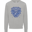 Mandala Art Elephant Kids Sweatshirt Jumper Sports Grey