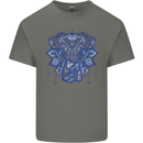 Mandala Art Elephant Kids T-Shirt Childrens Charcoal