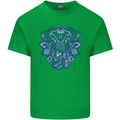 Mandala Art Elephant Kids T-Shirt Childrens Irish Green