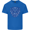 Mandala Art Elephant Kids T-Shirt Childrens Royal Blue