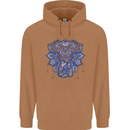 Mandala Art Elephant Mens 80% Cotton Hoodie Caramel Latte