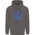 Mandala Art Elephant Mens 80% Cotton Hoodie Charcoal