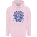 Mandala Art Elephant Mens 80% Cotton Hoodie Light Pink