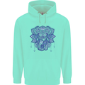 Mandala Art Elephant Mens 80% Cotton Hoodie Peppermint