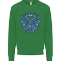 Mandala Art Elephant Mens Sweatshirt Jumper Irish Green