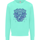 Mandala Art Elephant Mens Sweatshirt Jumper Peppermint
