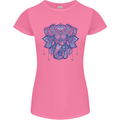 Mandala Art Elephant Womens Petite Cut T-Shirt Azalea
