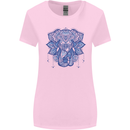 Mandala Art Elephant Womens Wider Cut T-Shirt Light Pink