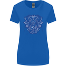 Mandala Art Elephant Womens Wider Cut T-Shirt Royal Blue