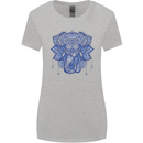 Mandala Art Elephant Womens Wider Cut T-Shirt Sports Grey