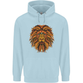 Mandala Art Lion Childrens Kids Hoodie Light Blue