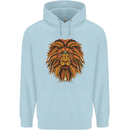 Mandala Art Lion Childrens Kids Hoodie Light Blue