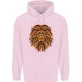 Mandala Art Lion Childrens Kids Hoodie Light Pink