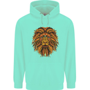 Mandala Art Lion Childrens Kids Hoodie Peppermint