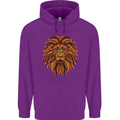 Mandala Art Lion Childrens Kids Hoodie Purple