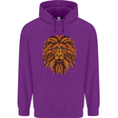 Mandala Art Lion Childrens Kids Hoodie Purple