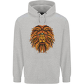 Mandala Art Lion Childrens Kids Hoodie Sports Grey