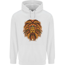 Mandala Art Lion Childrens Kids Hoodie White