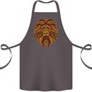 Mandala Art Lion Cotton Apron 100% Organic Dark Grey