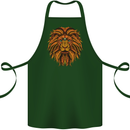 Mandala Art Lion Cotton Apron 100% Organic Forest Green
