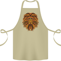 Mandala Art Lion Cotton Apron 100% Organic Khaki