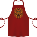 Mandala Art Lion Cotton Apron 100% Organic Maroon