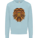 Mandala Art Lion Kids Sweatshirt Jumper Light Blue