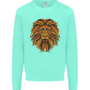 Mandala Art Lion Kids Sweatshirt Jumper Peppermint
