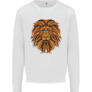 Mandala Art Lion Kids Sweatshirt Jumper White