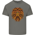 Mandala Art Lion Kids T-Shirt Childrens Charcoal