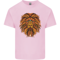 Mandala Art Lion Kids T-Shirt Childrens Light Pink