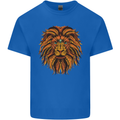 Mandala Art Lion Kids T-Shirt Childrens Royal Blue