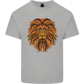 Mandala Art Lion Kids T-Shirt Childrens Sports Grey