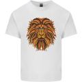 Mandala Art Lion Kids T-Shirt Childrens White
