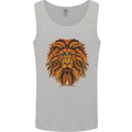 Mandala Art Lion Mens Vest Tank Top Sports Grey
