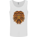 Mandala Art Lion Mens Vest Tank Top White