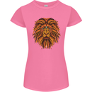 Mandala Art Lion Womens Petite Cut T-Shirt Azalea