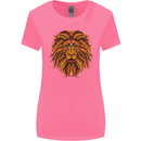 Mandala Art Lion Womens Wider Cut T-Shirt Azalea