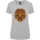 Mandala Art Lion Womens Wider Cut T-Shirt Sports Grey