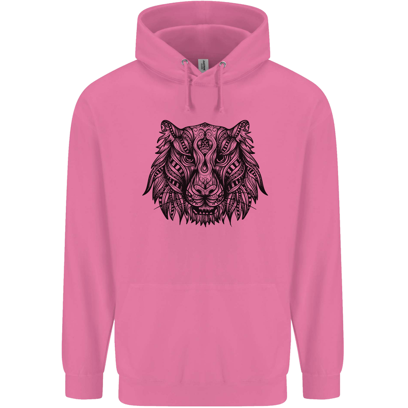 Mandala Art Tiger Childrens Kids Hoodie Azalea