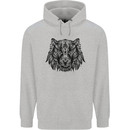 Mandala Art Tiger Childrens Kids Hoodie Sports Grey