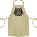 Mandala Art Tiger Cotton Apron 100% Organic Khaki