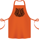Mandala Art Tiger Cotton Apron 100% Organic Orange