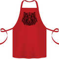 Mandala Art Tiger Cotton Apron 100% Organic Red