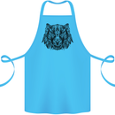 Mandala Art Tiger Cotton Apron 100% Organic Turquoise
