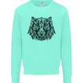 Mandala Art Tiger Kids Sweatshirt Jumper Peppermint